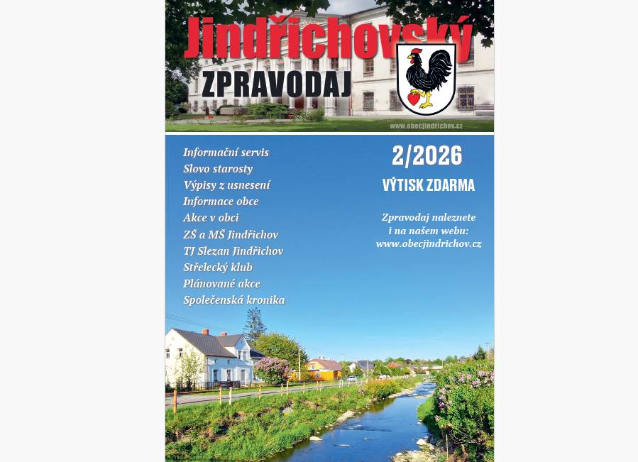 Nové vydání Jindřichovského zpravodaje naleznete v níže uvedeném odkazu: