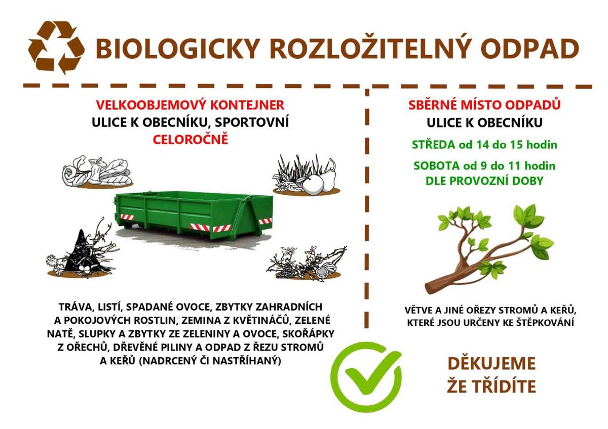 Kam správně odevzdávat větve a ořezy stromů