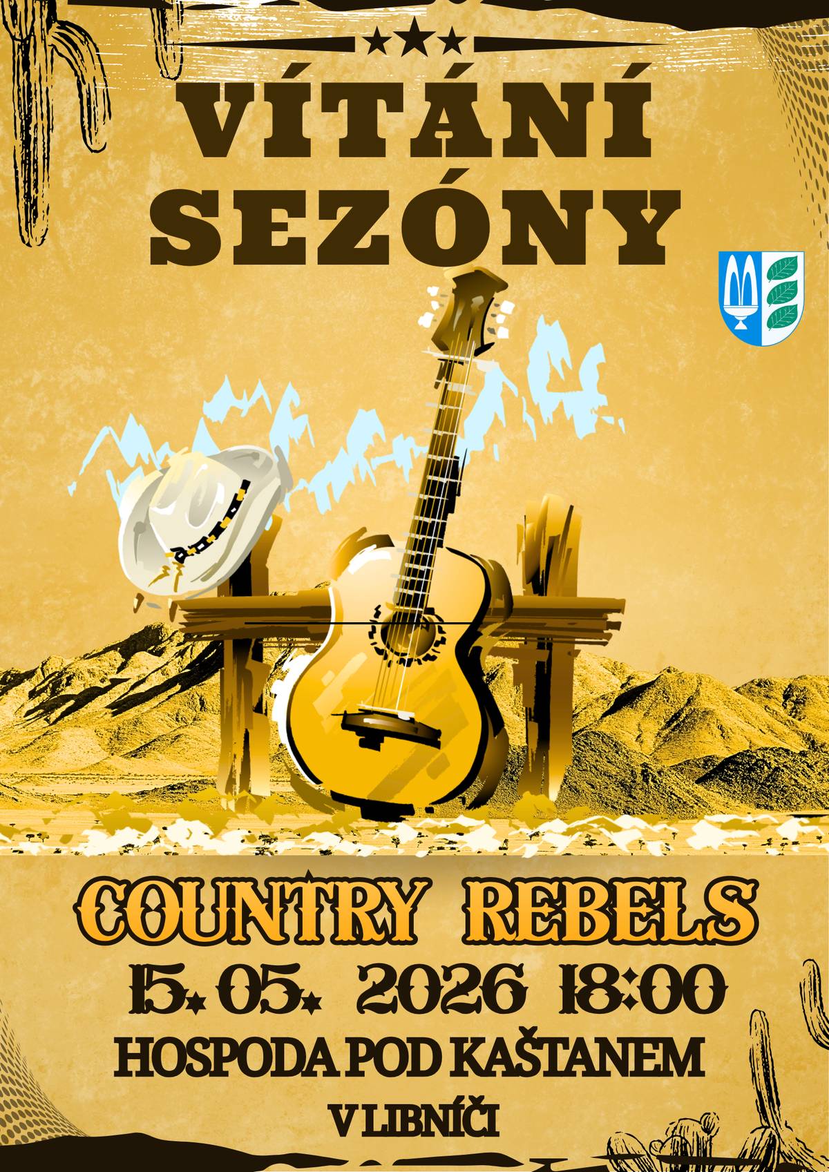 Srdečně Vás zveme na VÍTÁNÍ SEZÓNY 15.5.2026 od 18:00 s kapelou COUNTRY REBELS v libníčské hospůdce. Tešíme se na VÁS!