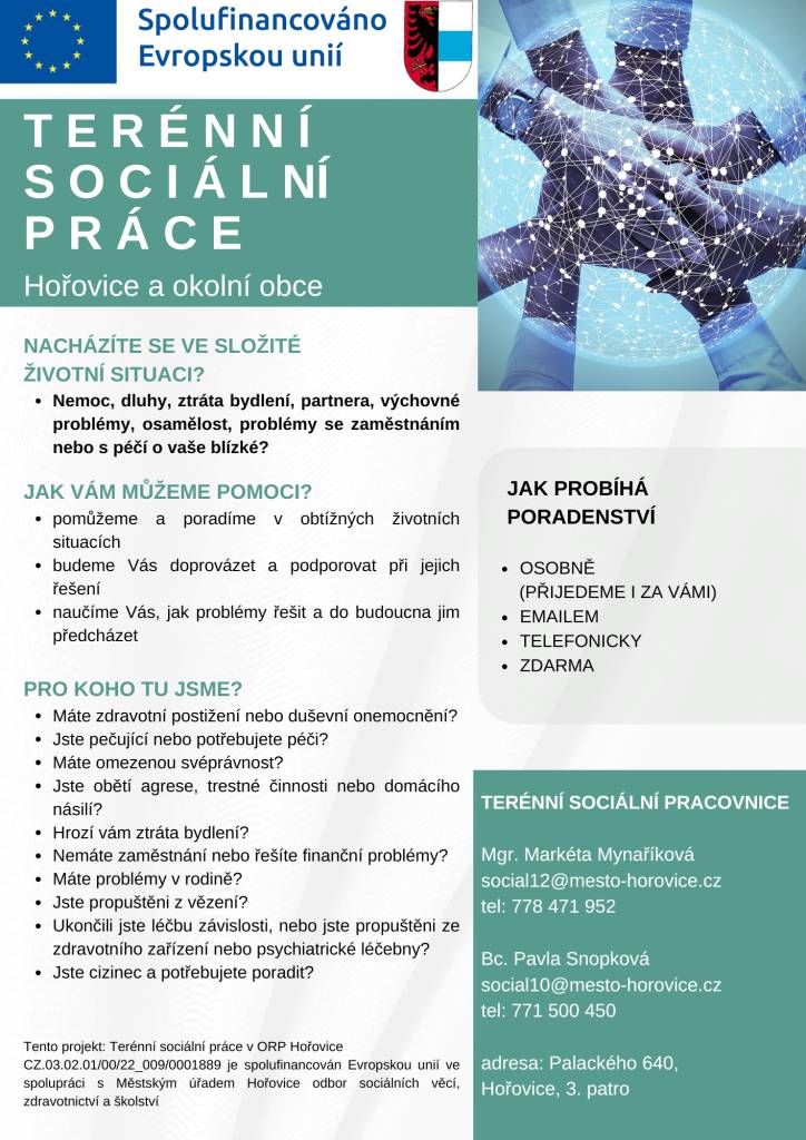 Pomoc, která přichází za lidmi aneb Terénní sociální práce v ORP Hořovice