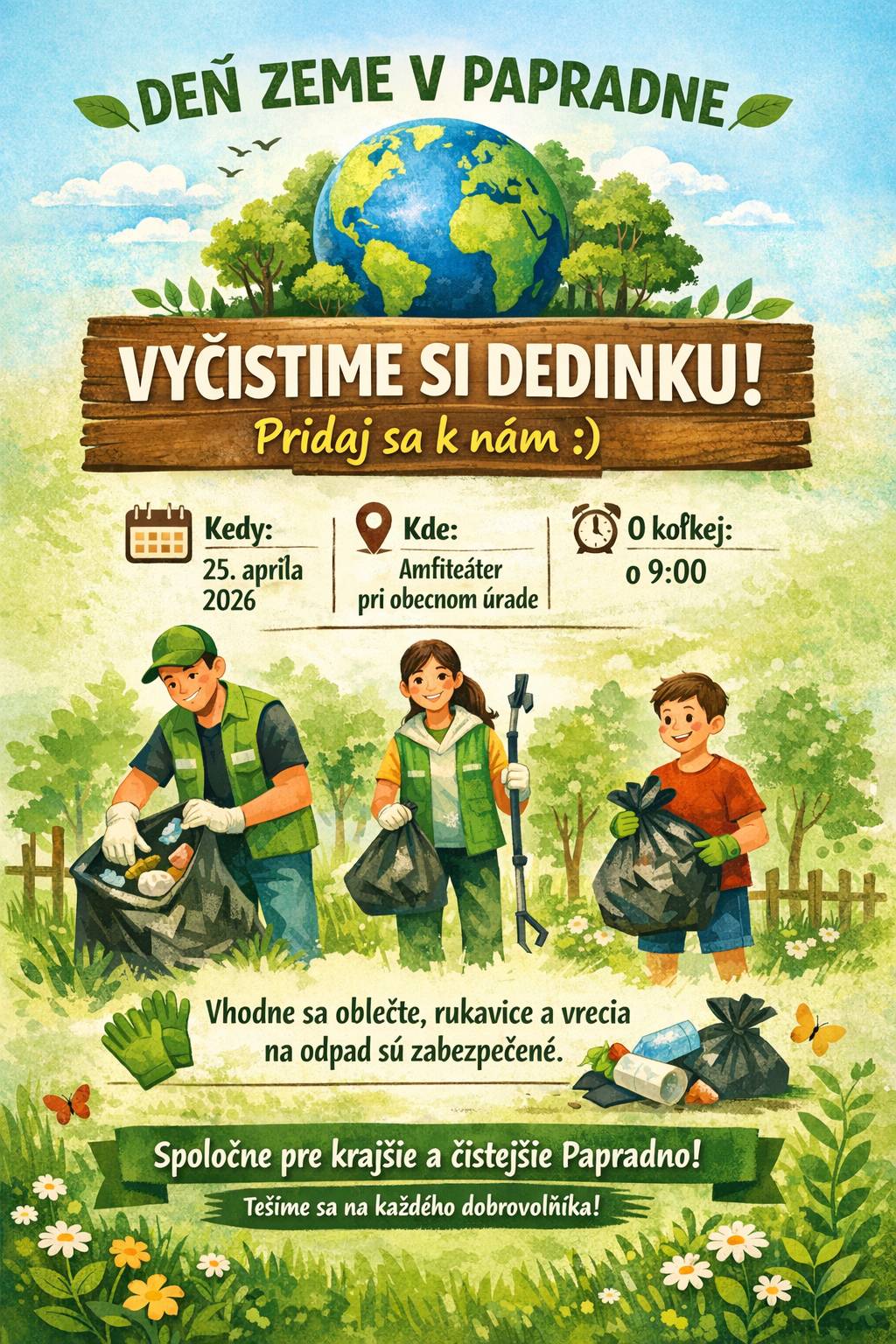 Pozývame Vás na spoločnú brigádu ku Dňu Zeme.