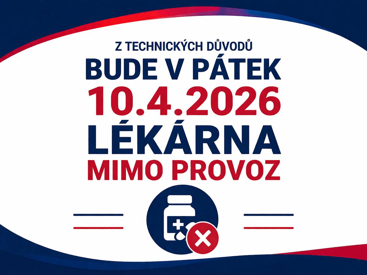 I internetová síť si občas potřebuje „odpočinout“ a projít údržbou 💻🔧 V pátek proto z technických důvodů zůstane lékárna uzavřena. Děkujeme za pochopení 🙏