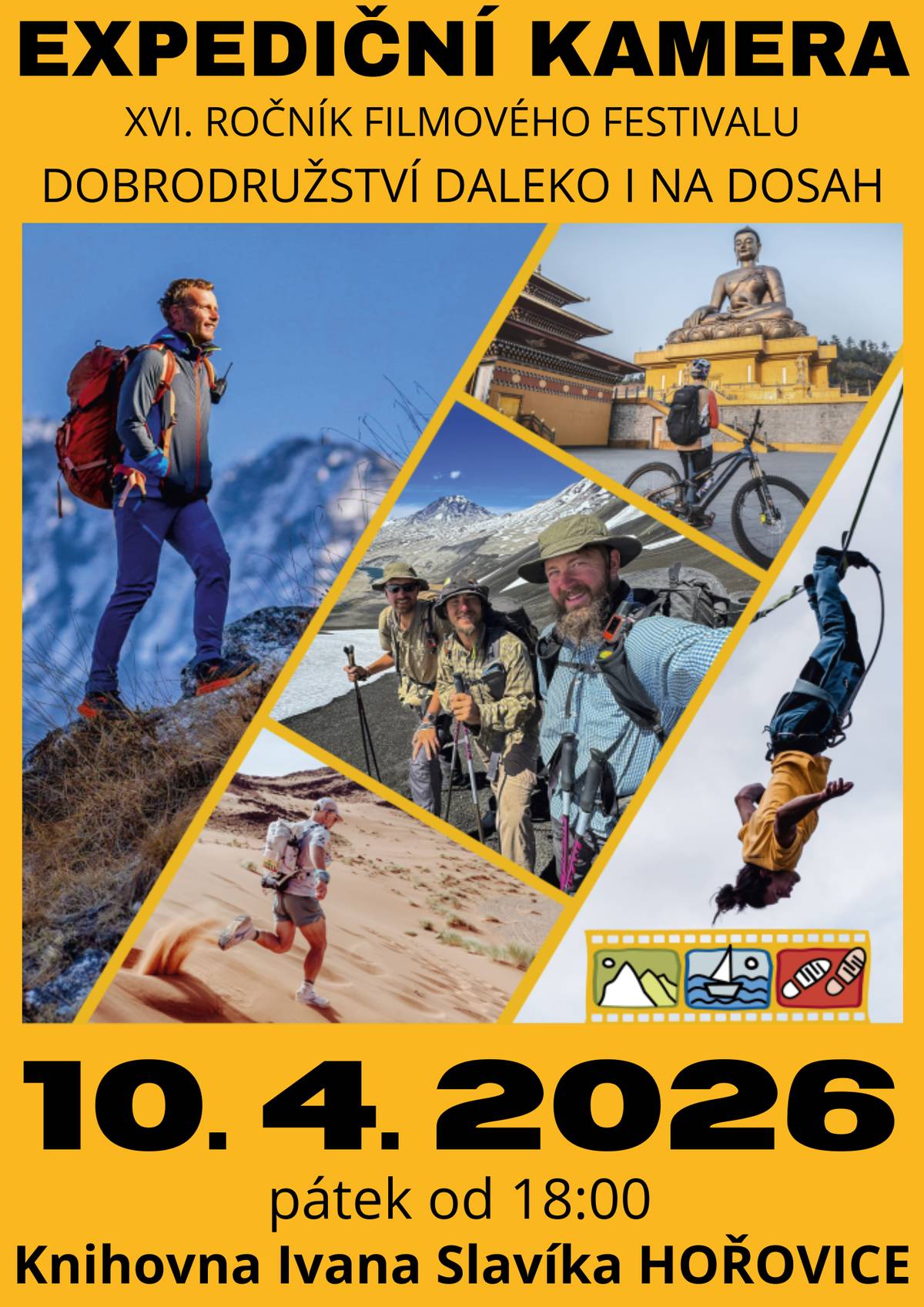 Nejlepší expediční filmy v Hořovicích! Tradiční přehlídka filmů Expediční kamery opět v Knihovně Ivana Slavíka Hořovice v pátek 10. dubna od 18:00. Nechybět bude občerstvení Osvěžofka zajištěno panem Liborem Najmanem.Vstupenky bude možné zakoupit až na místě při vstupu na promítání. Vstupné 100,- Kč