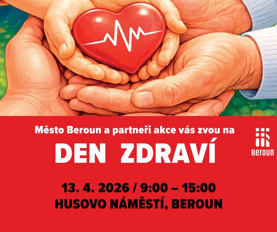 V pondělí 13. dubna od 9.00 do 15.00 se na Husově náměstí v Berouně uskuteční první ročník akce Den zdraví, kterou pořádá město Beroun ve spolupráci s organizacemi působícími v oblasti péče o blízké osoby.