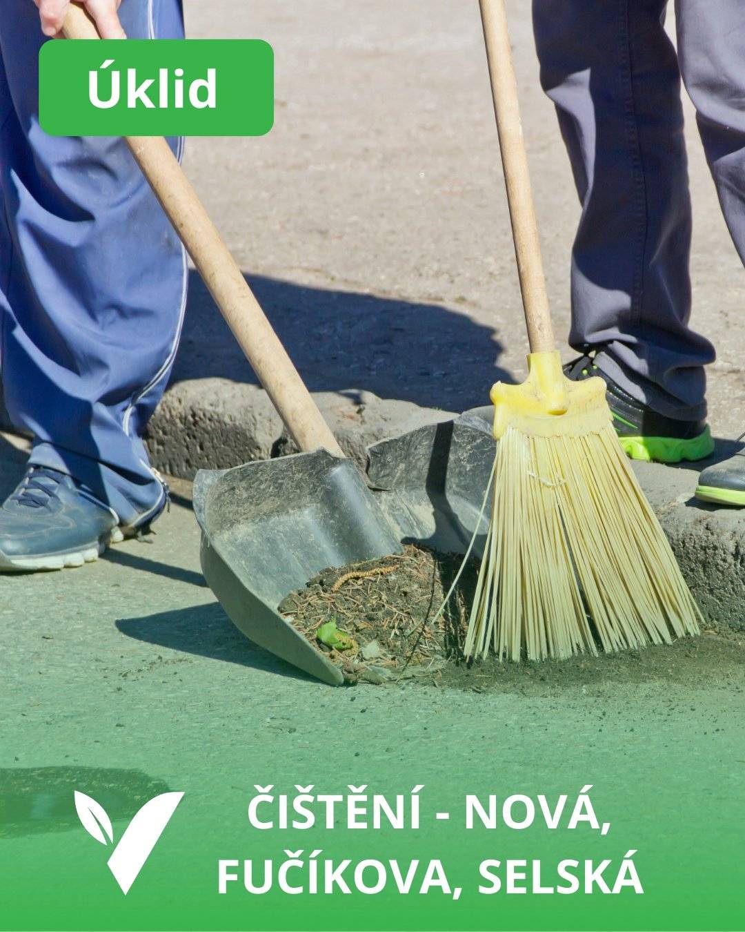 V pondělí 13. 4. 2026 proběhne údržba komunikací a parkovacích ploch. Prosíme o přeparkování vozidel mimo označené úseky. Kdy a kde: 06:00–08:00 • Fučíkova (u č. p. 33–344) • Fučíkova (u č. p. 394) 07:00–13:00 • Selská (č. p. 949–946) • Nová Sledujte dopravní značení v místě. Neodstavená auta mohou být odtažena. Děkujeme za spolupráci.