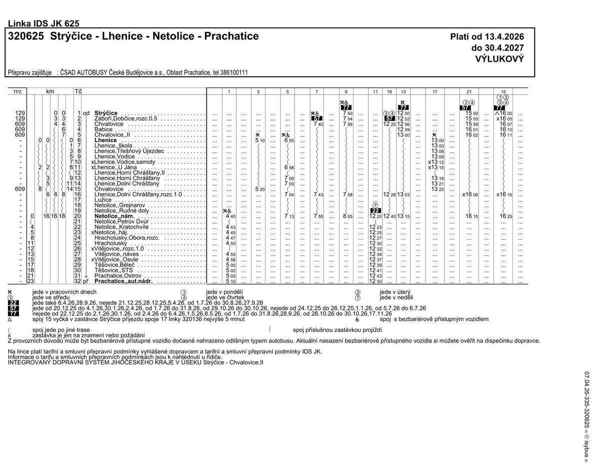 Informujeme občany o výlukových jízních řádech autobusů při uzavírce Gregorovy ulice v Netolicích.