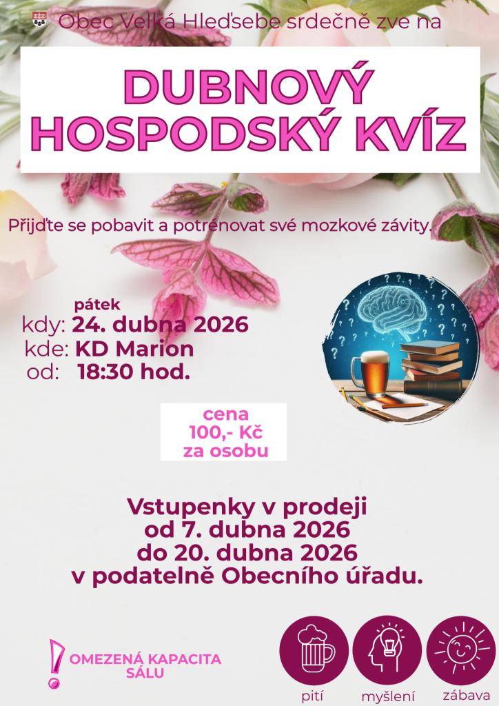 24. dubna 2026 od 18:30 hodin v KD Marion.