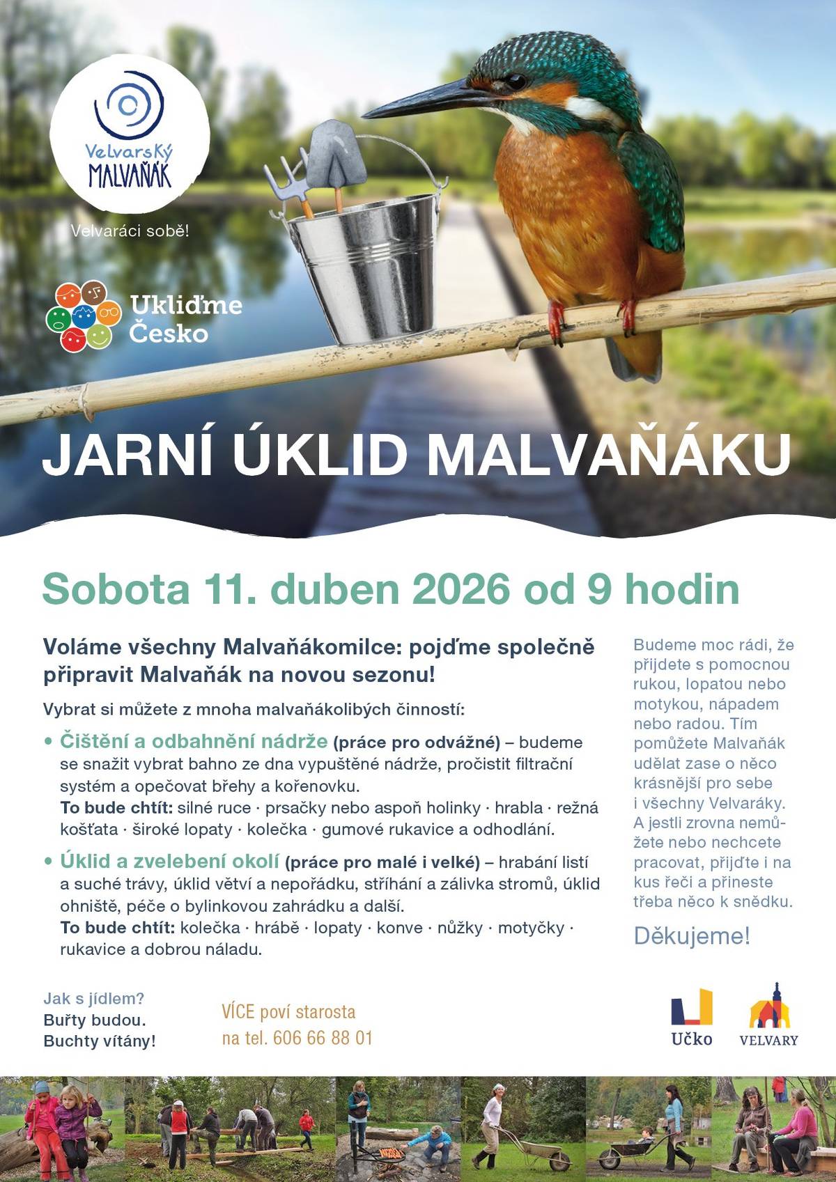 V sobotu v 9 brigáda na Malvaňáku! Cílem je uklidit okolí, posbírat odpadky v okolí, připravit areál na novou sezónu. Nářadí a dobrou náladu s sebou, děkujeme!