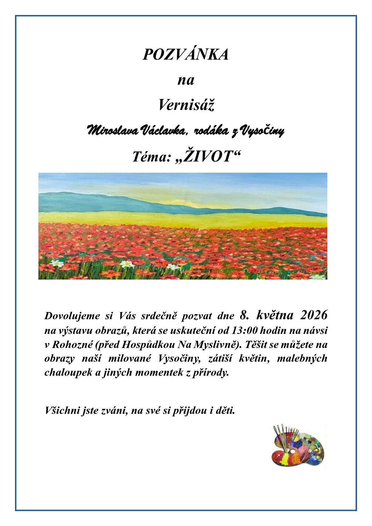 Pozvánka na vernisáž