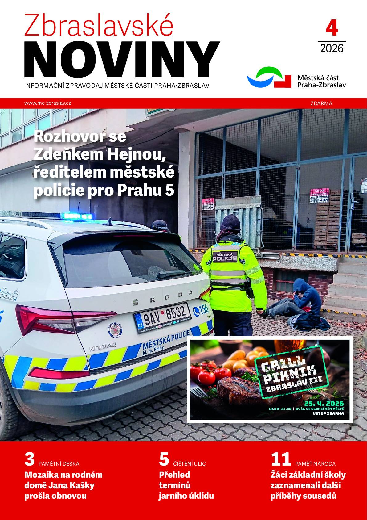 Právě vyšlo dubnové číslo Zbraslavských novin. Příjemné čtení!