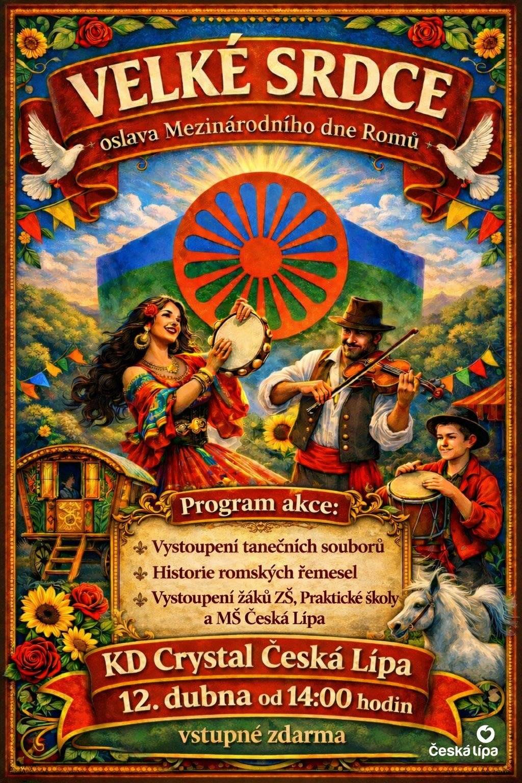 Vážení příznivci kultury, týden se s týdnem sešel, a proto je ten správný čas na tipy na kulturní akce v České Lípě na následující dny.   čtvrtek 9. dubna Příběhový jukebox užijte si večer plný příběhů podle vašeho gusta! Večer začíná v Jiráskově divadle od 19:00 pátek 10. dubna  Yvonne Sanchez band vychutnejte večer vyplněný vystoupením zpěvačky s medově sametovým hlasem, začíná se ve 20:00 v klubu U bílýho černocha  sobota 11. dubna   Otevřená sobota DDM Libertin opět tradičně otevírá své brány návštěvníkům a zve je na zábavně prožitý čas u nich v domečku, otevřeno bude od 9:00, vstupné je 50 Kč Po stopách lágru Vlastivědný spolek Českolipska zve na procházku k bývalému integračnímu táboru na Slovance a komentovanou prohlídku tohoto místa s Michalem Rádlem, sraz je ve 14:00 před muzeem Jarní jam session klub u Bílýho černocha zve všechny hudebníky na otevřeou jam session, začíná se ve 20:00  neděle 12. dubna Velké srdce – mezinárodní den Romů komponované odpoledne plné romských tanců, vystoupení romských souborů a dalších aktivit začne v KD Crystal od 14:00, pořádá město Česká Lípa ve spolupráci se spolkem Velké srdce O čertovi tradiční nedělní pohádka v Jiráskově divadle začne od 15:00  úterý 31. března  Platidla na našem území od 16 – 20. století v rámci tradiční přednášky v čítárně knihovny na nám. T.G.M. bude místostarosta Martin Brož vyprávět mincích, jejich vývoji, dějinách i druzích, začíná se jako obvykle v 17:00 KINO CRYSTAL 9.4.Čt – 10.4.Pá – vždy v 15.30 ŠEPOT LESA /95 min./od 150,-/česky/příst./ Francie. V srdci tichých lesů, kde se v ranní mlze ztrácí stopy rysů, medvědů a jelenů, se režisér Vincent Munier – držitel Césara za nejlepší dokument roku 2022 a nominant festivalu v Cannes 2021– vydává se svým otcem a synem na cestu za dobrodružstvím. Nesnaží se zachytit jen vizuální krásu krajiny, ale i šepot lesa. Každé zašustění listí, každý vzdálený zpěv ptáka či prasknutí větve je ozvěnou dávné moudrosti, kterou mu kdysi předal jeho otec a on se ji teď snaží předat dál svému synovi... 9.4.Čt – 10.4.Pá – vždy v 17.30 MAVKA: PRAVDIVÁ LEGENDA /90 min./od 150,-/titulky/příst./ Ukrajina. Romantické fantasy Mavka: Pravdivá legenda se odehrává v hlubokých lesích, kde se jednou za čtyři roky probouzí temná magie. Nadpozemská bytost Mavka má za úkol během šesti dní zahubit člověka, její plány však zkříží setkání se studentem biologie Lukjanem. Namísto očekávané zkázy se mezi nimi rodí zakázané pouto... 9.4.Čt – 10.4.Pá – vždy ve 20.00 KRVAVÁ NEVĚSTA: HRA ZAČÍNÁ /108 min./od 150,-/titulky/příst.15+/ USA. Chvíli poté, co přežila napadení rodiny Le Domas, Grace (Samara Weaving) zjistí, že postoupila do další úrovně této noční můry a tentokrát má po boku svou odcizenou sestru Faith (Kathryn Newton). Grace má jedinou šanci přežít, zachránit svou sestru a získat trůn Rady, která ovládá svět. Čtyři soupeřící rodiny ji pronásledují, aby získaly trůn, a ten, kdo zvítězí, bude vládnout všem... 11.4.So – 12.4.Ne – vždy v 15.30 SUPER MARIO GALAKTICKÝ FILM /95 min./od 160,-/česky/příst./ USA, Japonsko. Luigi a Mario jsou nejslavnější instalatéři v naší galaxii. Oprávněně. Opraví totiž nejen kapající kohoutek a prasklé vodovodní potrubí, ale i svět, který se řítí do záhuby. Legendární hrdinové ze slavných videoher se znovu vydávají na filmové plátno pod taktovkou studia Illumination... 11.4.So – 12.4.Ne – vždy v 17.30 ŠAMPIÓN /90 min./od 150,-/slovensky//příst./ ČR, SR. Mistrovství světa v krasobruslení v roce 1973 v Bratislavě bylo pro komunistické Československo událostí mimořádného významu. Dnes už víme, kdo tehdy zvítězil: Ondrej Nepela, fenomenální sportovec, jehož jméno bylo známé po celém světě. Film ŠAMPIÓN je intenzi