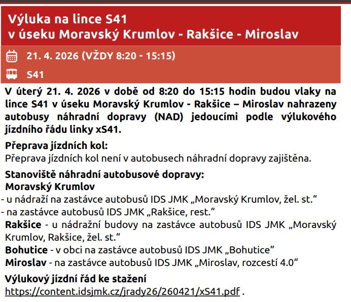 Výluka na železniční trati