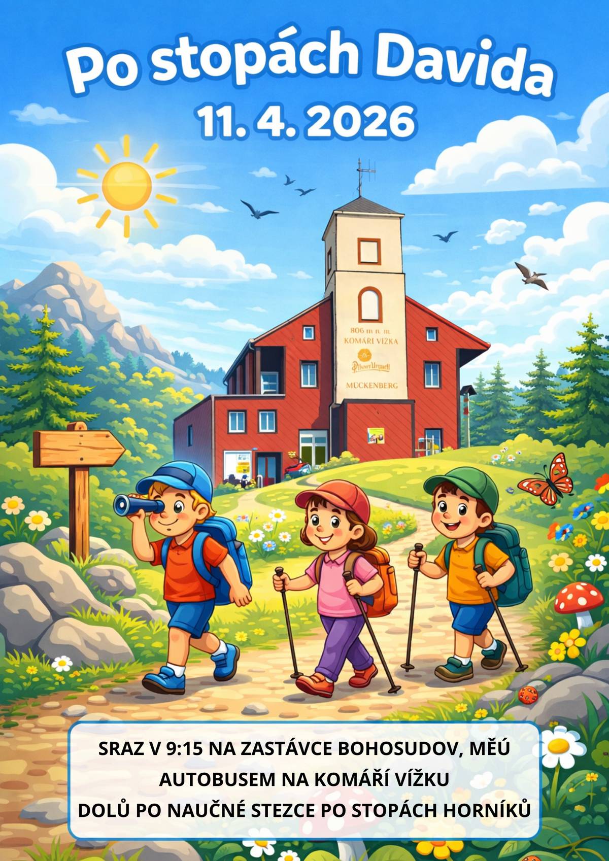 Sraz v 9:15 na zastávce Krupka, Bohosudov, MěÚ. Vydejte se s námi po Naučné stezce Po stopách horníků!