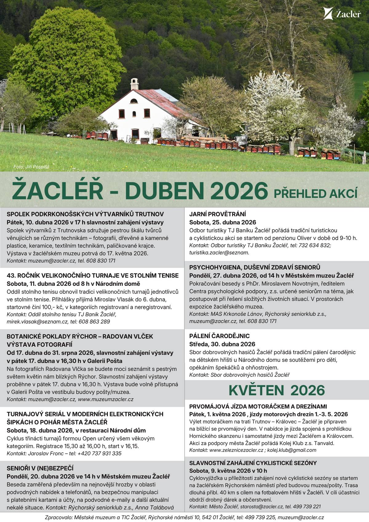 Vyberte si z nabídky dubnových sportovních a kulturních akcí v našem městě