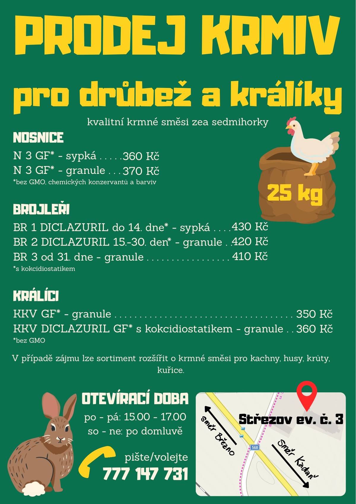 PRODEJ KRMIV PRO DRŮBĚŽ A KRÁLÍKY 👇🏼🐓