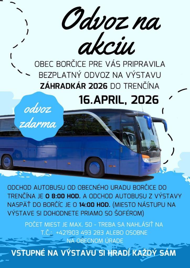 bezplatný odvoz na výstavu