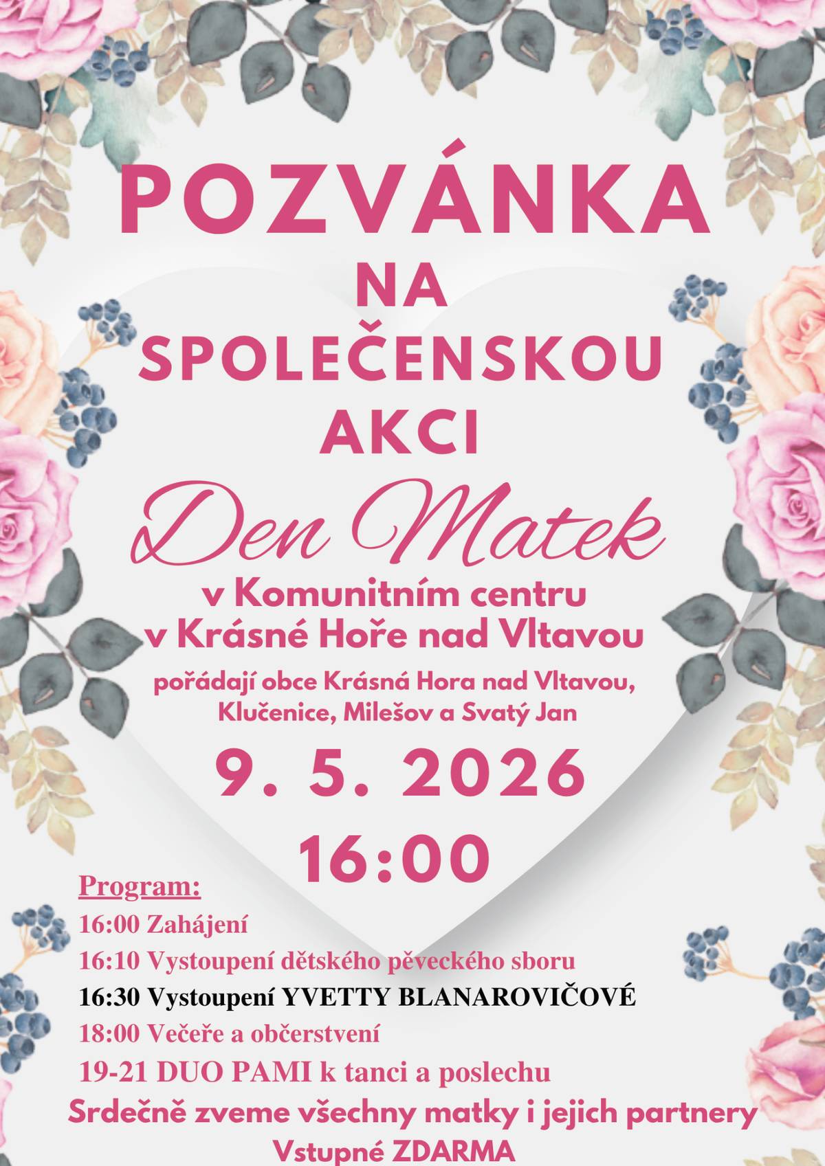 možnost svozu po domluvě na obecním úřadě