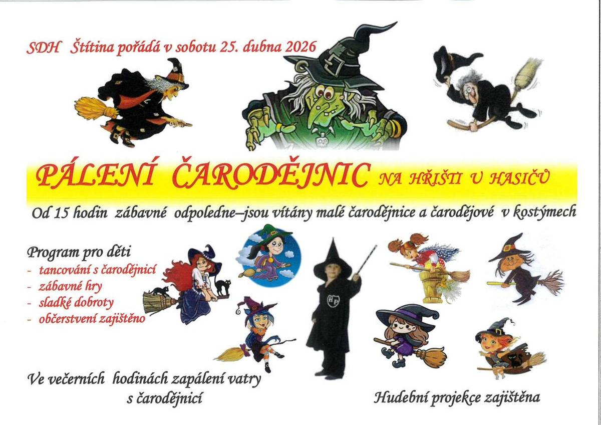 25.4.2026 od 15:00 hod. na hřišti u hasičů