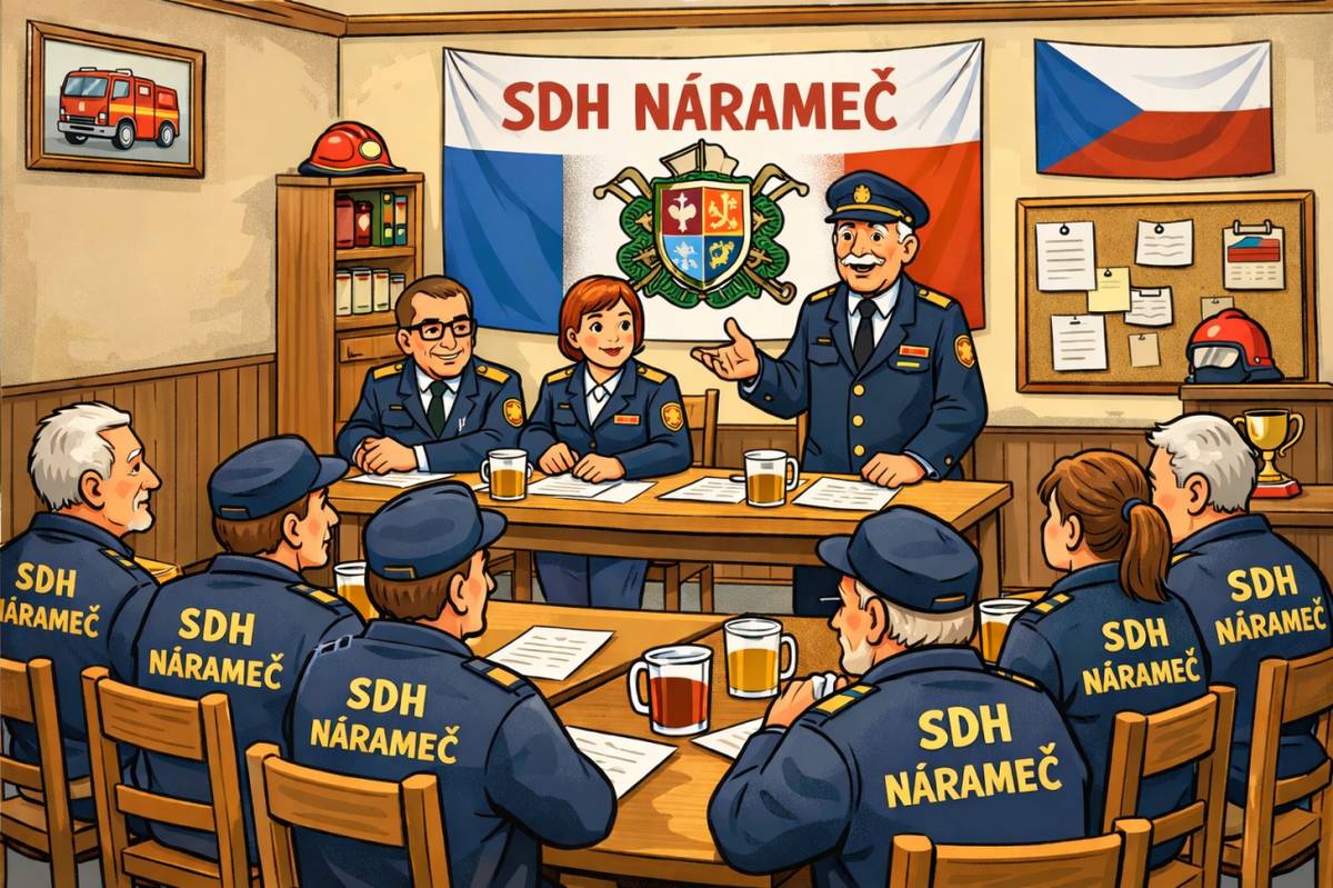 VE STŘEDU 15.4. V 19 HODIN SE BUDE  U SAMOROSTU  KONAT SCHŮZE SDH NÁRAMEČ  NA PROGRAMU BUDE:   - SBĚR ŽELEZA  - DEN OTEVŘENÝCH DVEŘÍ HASIČSKÝCH ZBROJNIC  - VINNÁ NÁRAMEČ