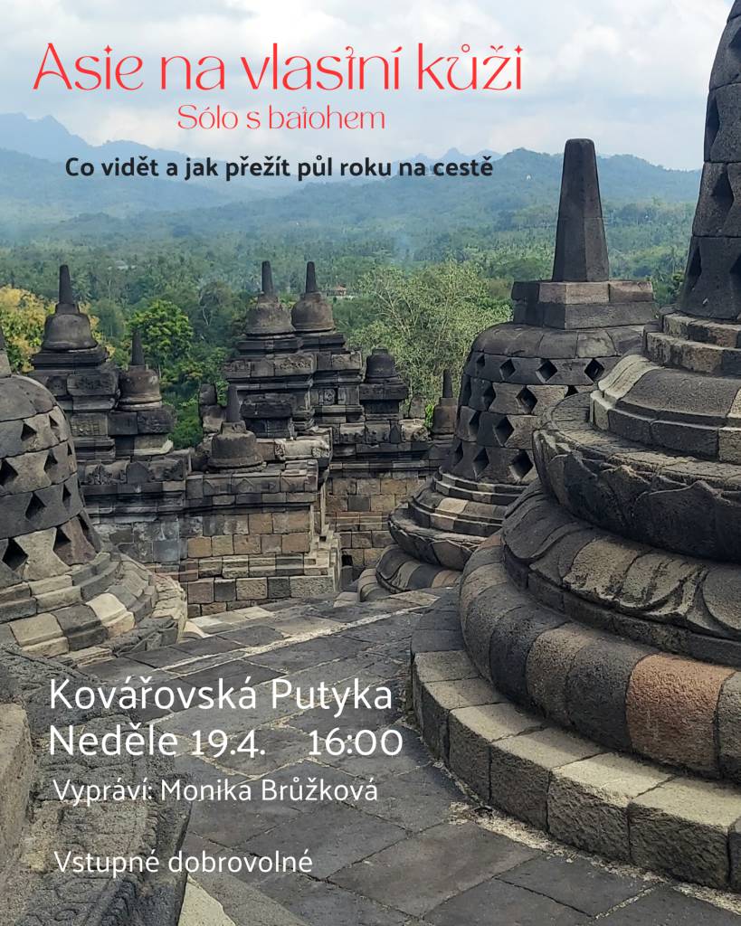 Beseda s cestovatelkou Monikou Brůžkovou o tom, co vidět a jak přežít půl roku na cestě.