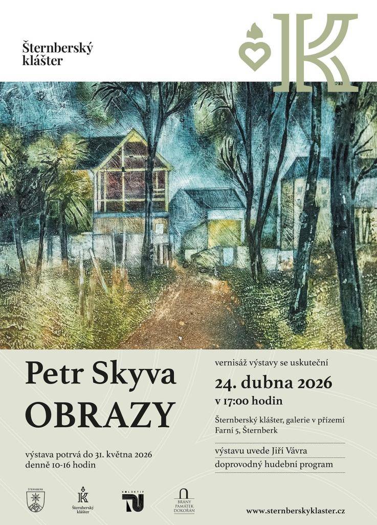 V pátek 24. dubna v 17 hodin bude v prostorách klášterní galerie zahájena výstava Petra Skyvy s názvem OBRAZY.