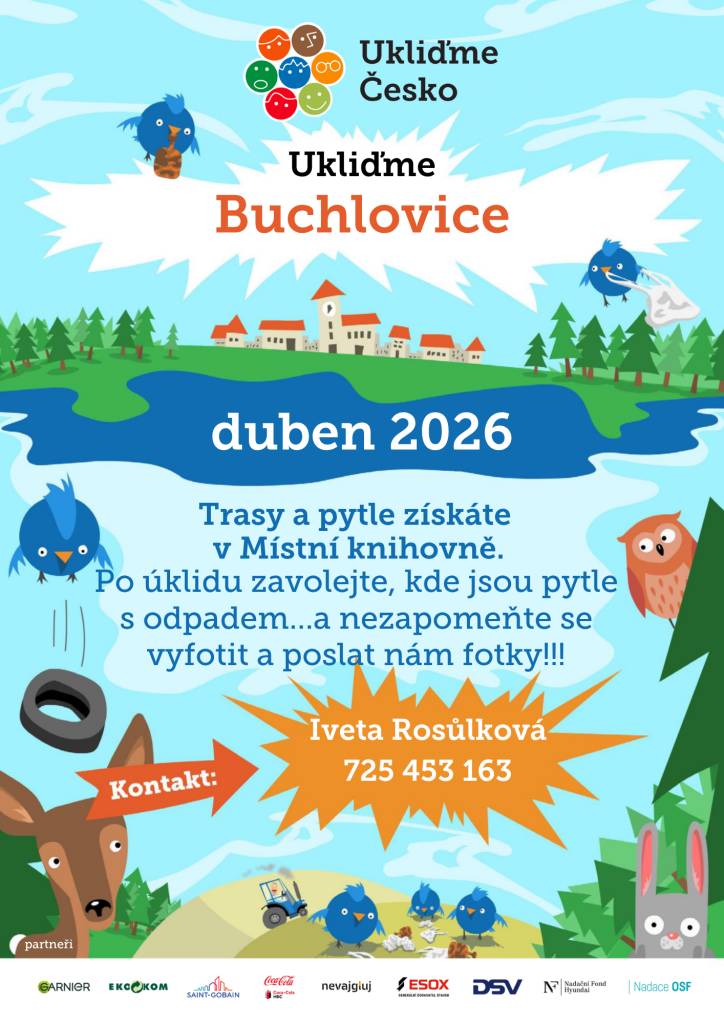 Sluníčko nás už tahá do přírody, tak pojďme i letos uklidit Buchlovice a okolí ❣ Každý se chce přece procházet přírodou krásnou, čistou a bez odpadků...