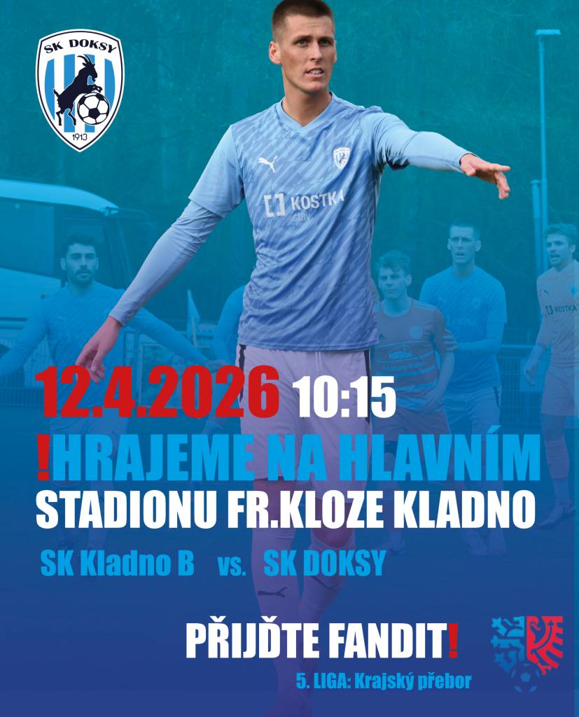 Nedělní zápas s SK Kladno se odehraje na hlavním stadionu Fr.Kloze na Kladně v 10:15