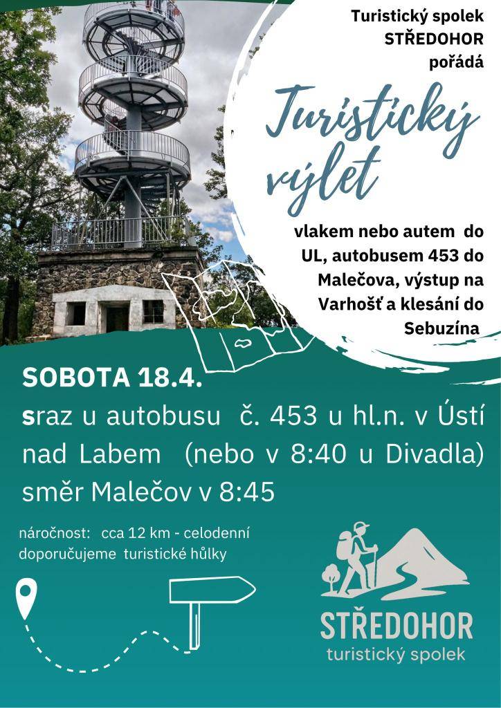 Vydejte se s námi na turistický výlet z Malečova přes Varhošť až do Sebuzína. Čekají vás malebné stezky Českého středohoří, příjemné stoupání a odměna v podobě jedněch z nejkrásnějších výhledů na údolí Labe.