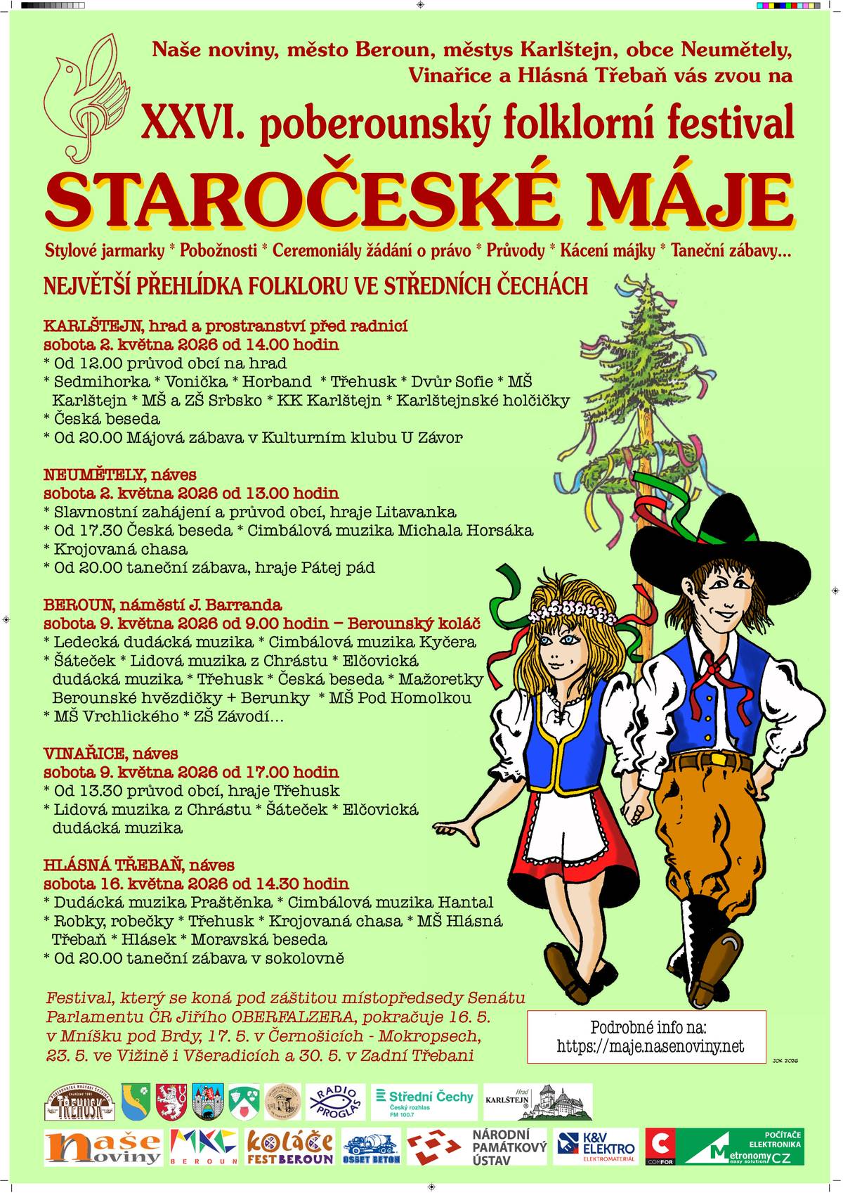 SDH Vinařice a Obec Vinařice Vás srdečně zvou na Staročeské Máje!