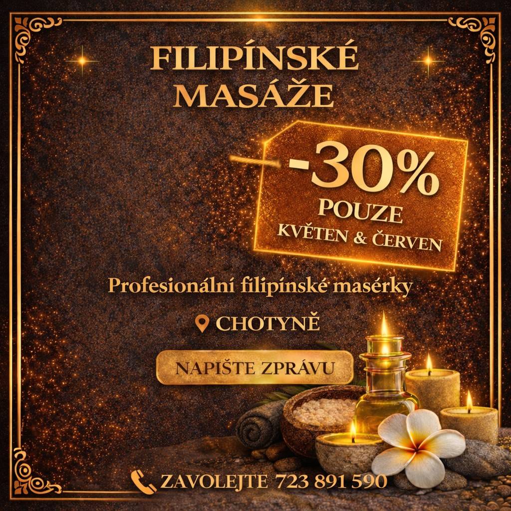 Exkluzivní filipínské masáže , originální profesionální filipínské masérky . v květnu a v červnu je sleva 30% . Kontakt : 723 891 590 . Chotyně č.p. 222