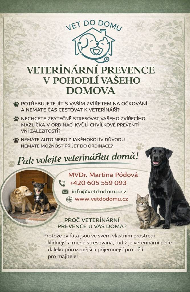 MVDr. Martina Pódová  maravet@centrum.cz  + 420 605 559 093