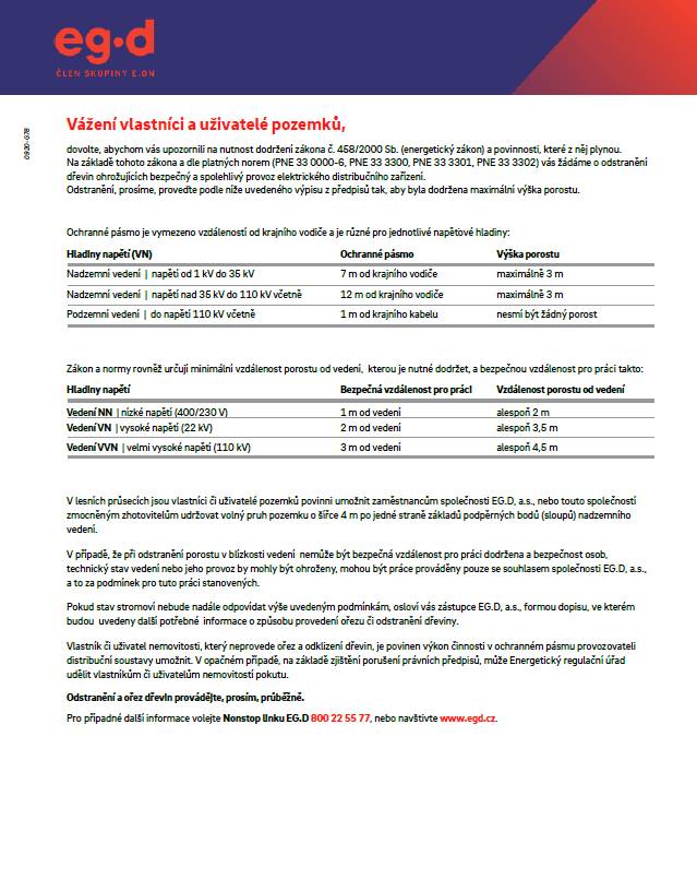 UPOZORNĚNÍ NA OŘEZ NEBO ODSTRANĚNÍ DŘEVIN