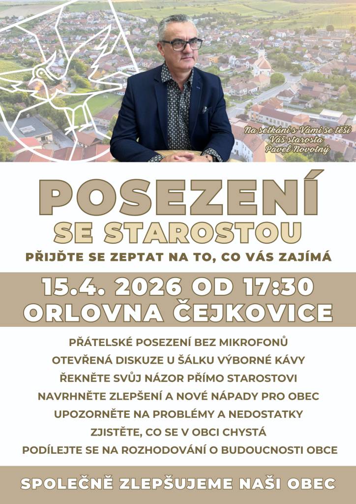 Kdy: 15.4.2026 od 17:30  Kde: Orlovna Čejkovice