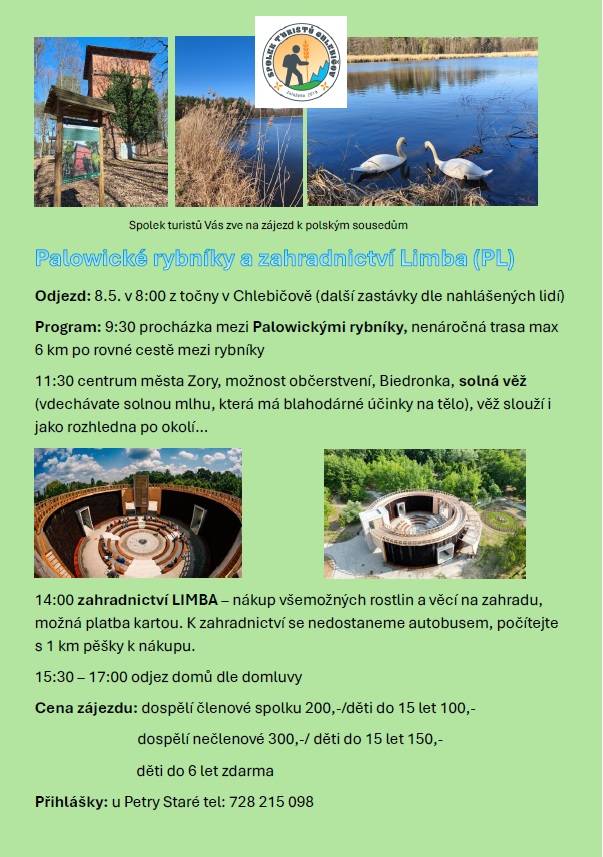 Zájezd se spolkem turistů do Polska spojený s nákupem v zahradnictví Limba.