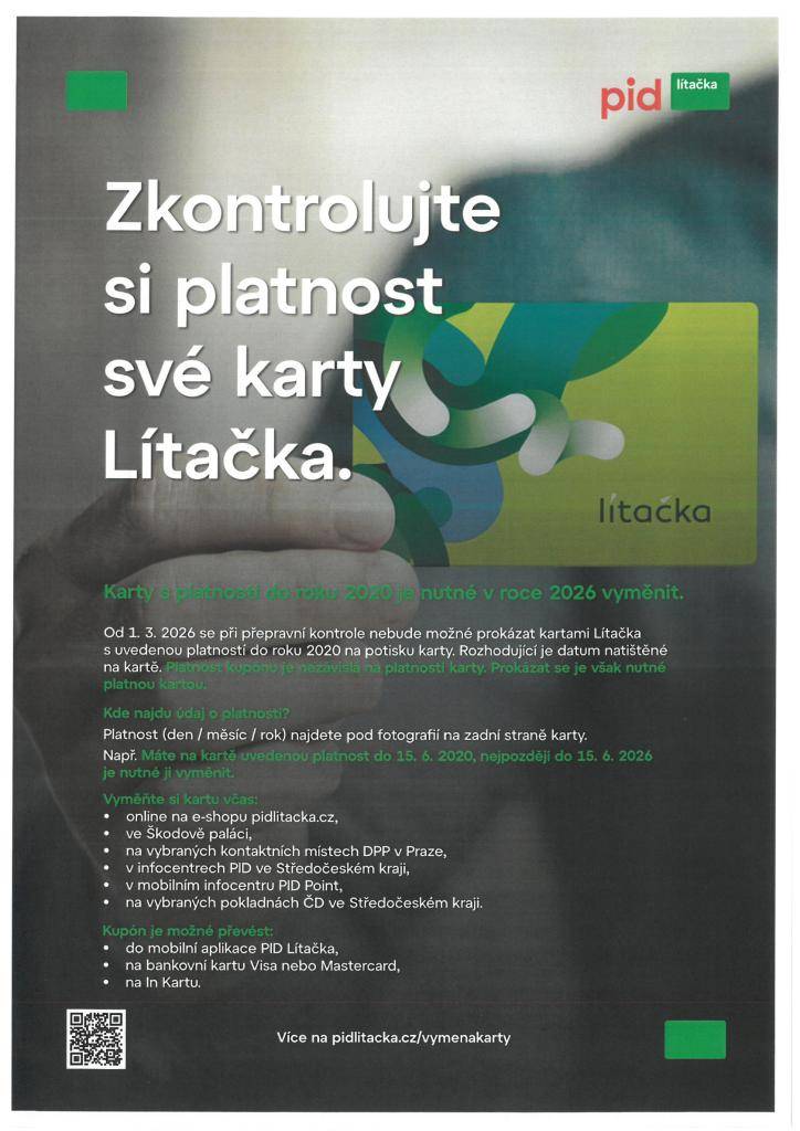 Platnost karty Lítačka