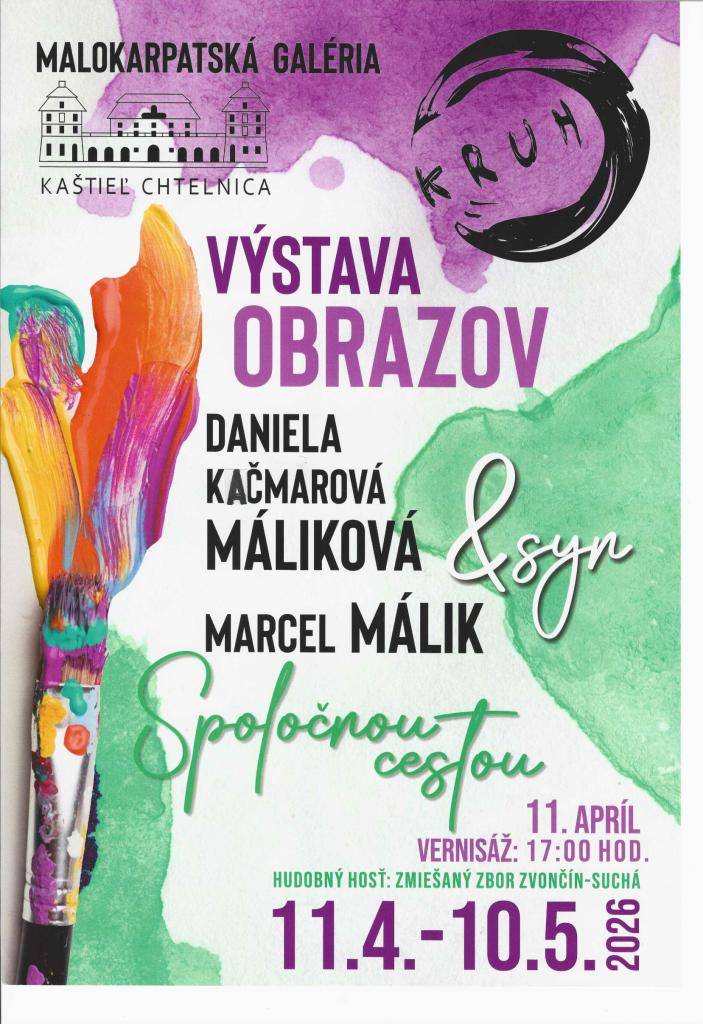 Daniela Kačmarová Máliková a syn Marcel Málik srdečne pozývajú na výstavu obrazov.