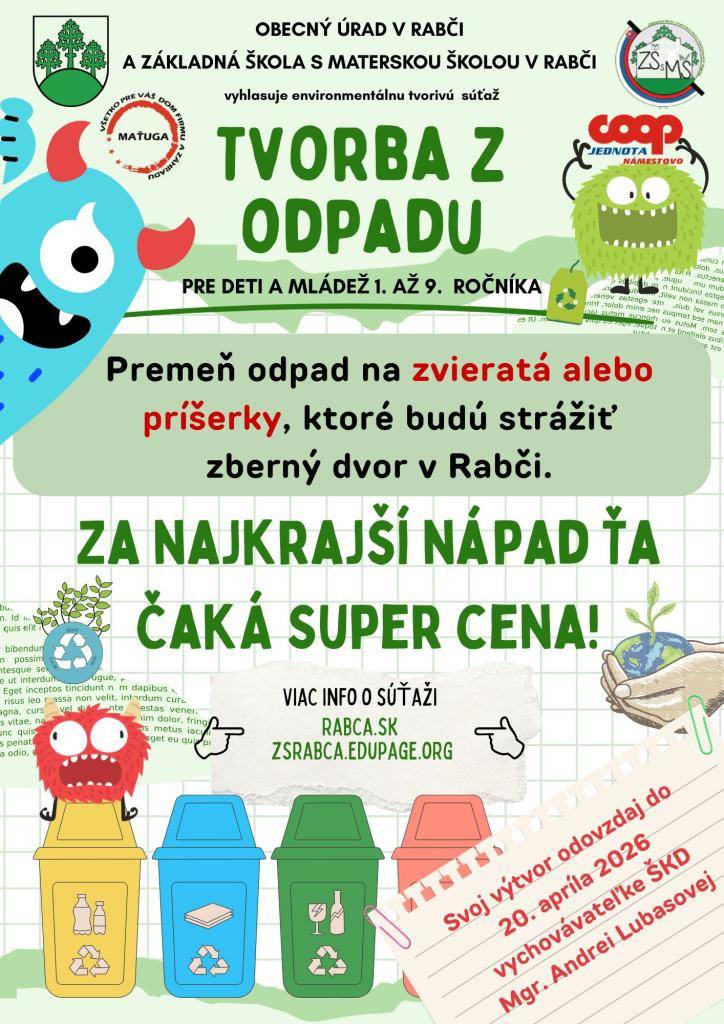 Ahojte malí umelci!Skvelá správa!   Súťaž posúvame na 20. apríla, aby ste mali dostatok času dokončiť všetko, čo plánujete. Veľmi sa tešíme na vaše výtvory, na výhercov aj na skvelé ceny!