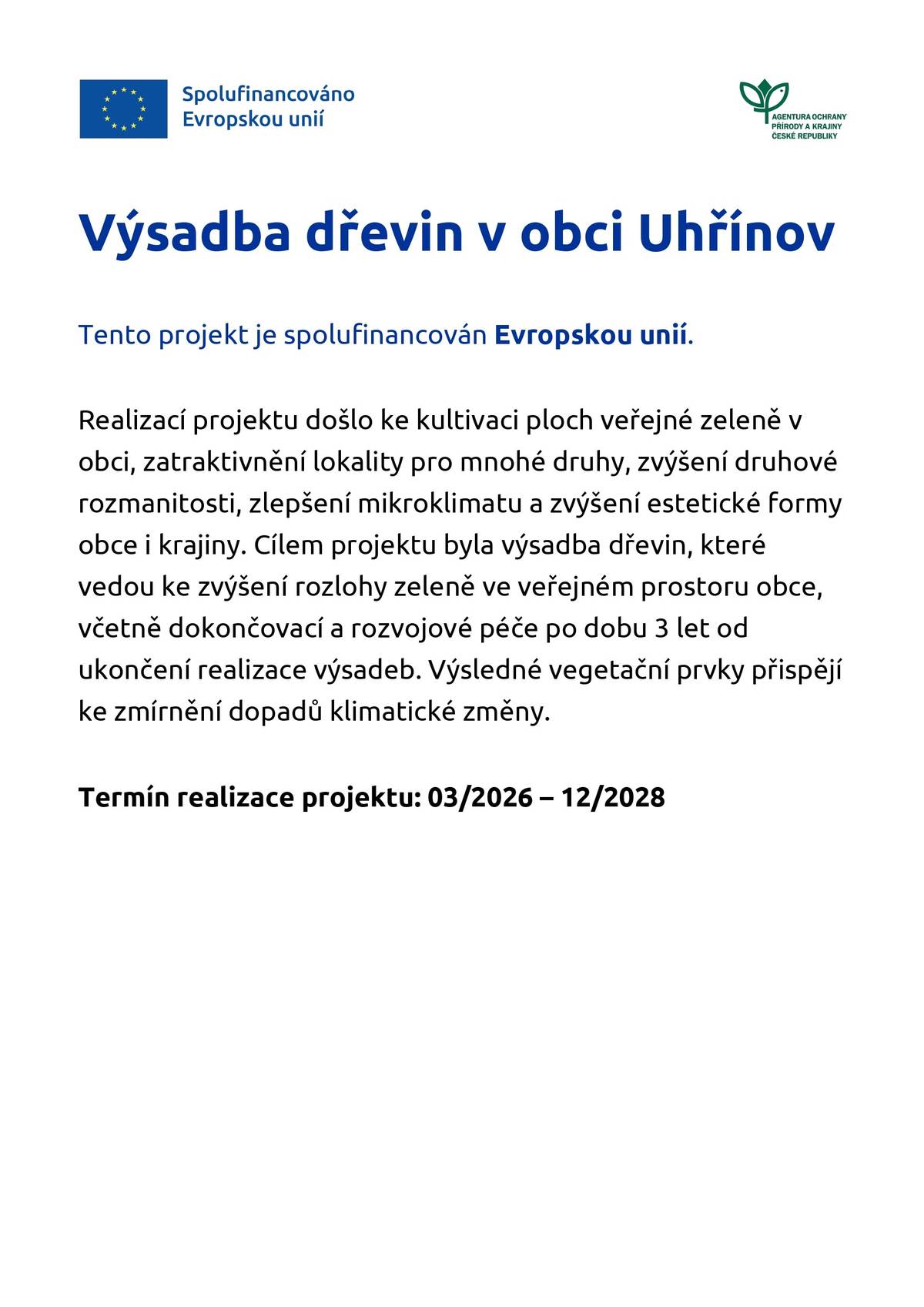 tento projekt je spolufinancován Evropskou unií