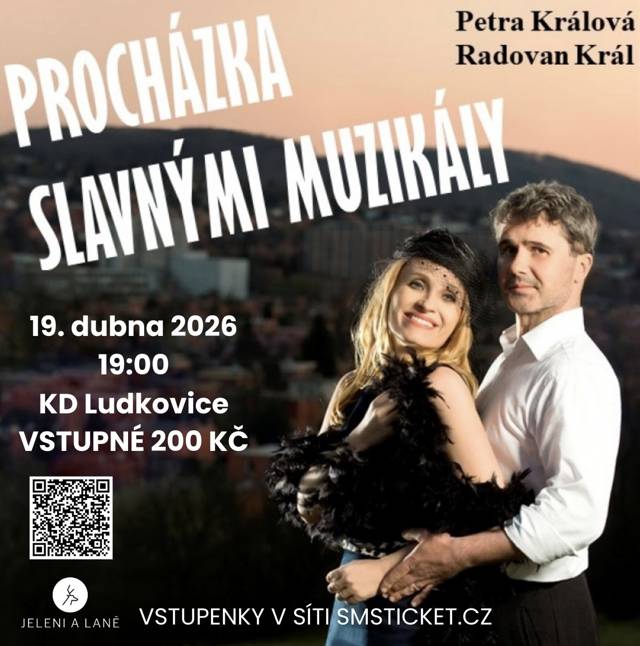 Divadlo "Procházka slavnými muzikály" 19. 4. 2026 od 19h. v KD v Ludkovicích