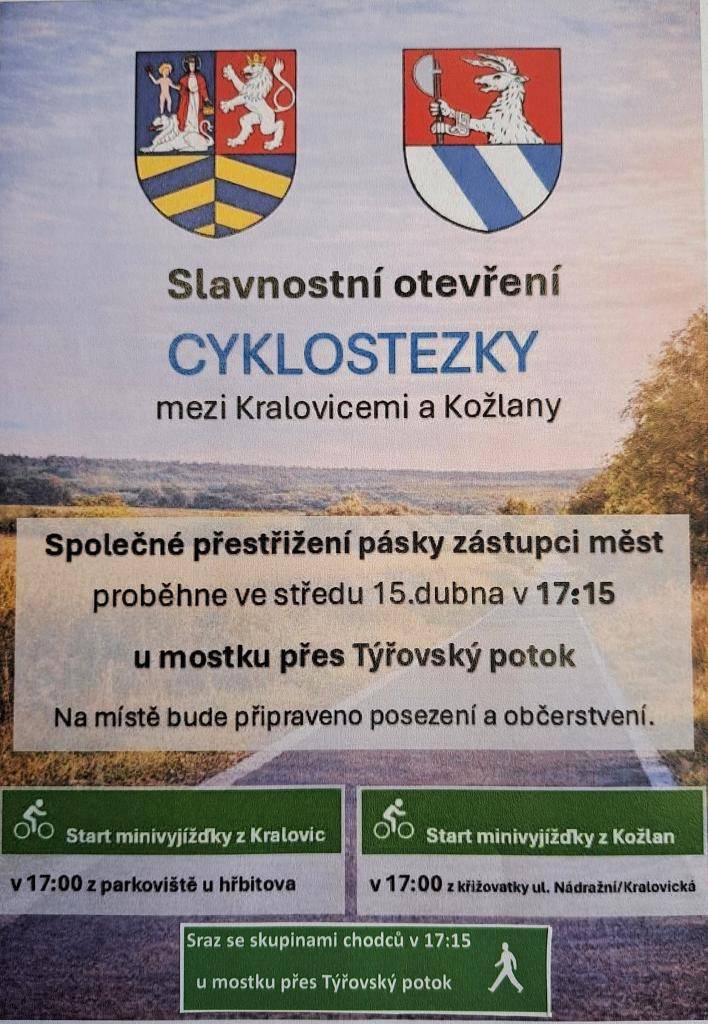 Start mini vyjižďky - 17:00 z parkoviště u hřbitova