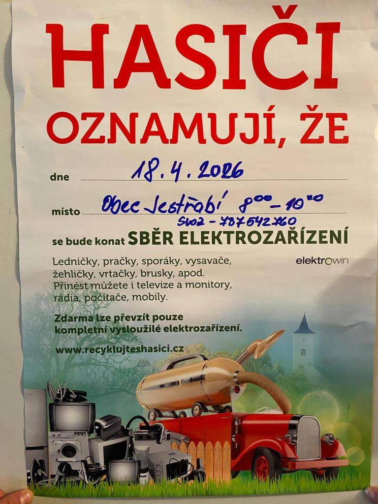 Sběr vysloužilého elektrozařízení 18. 4. 2026