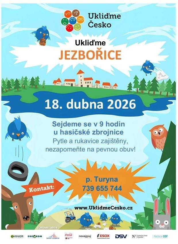 Náhradní termín Ukliďme Česko je stanoven na 18. dubna 2026.