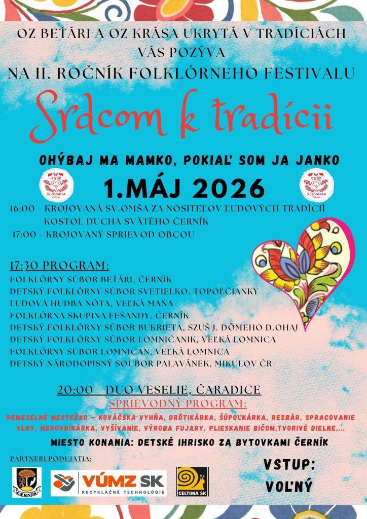 2. ročník Folklórneho festivalu Srdcom k tradícií