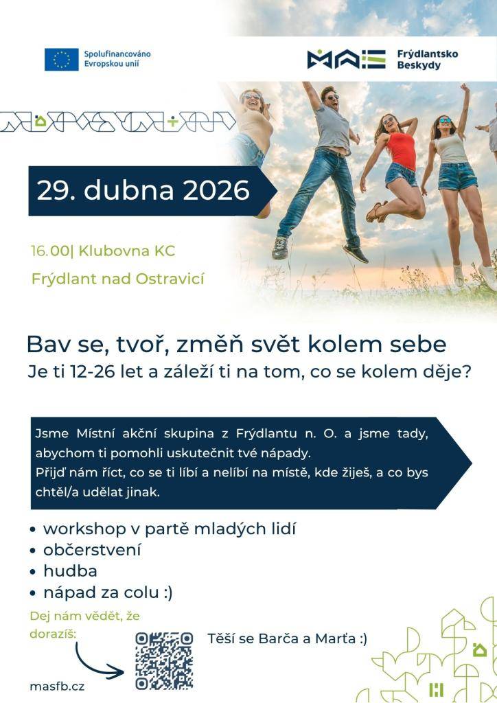 ve středu 29. dubna 2026 od 16.00 v klubovně KC Frýdlant nad Ostravicí