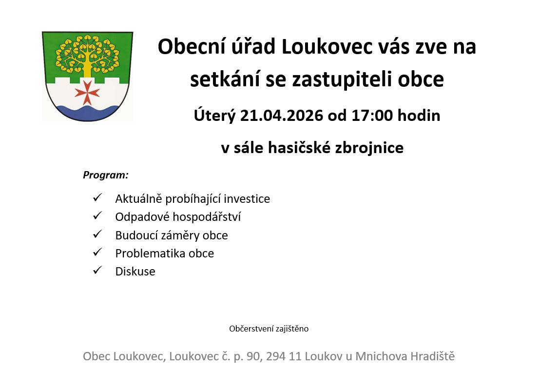 vás zve na setkání se zastupiteli obce.