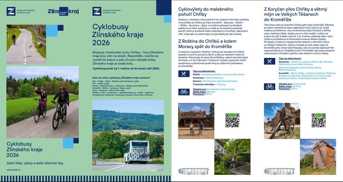 Cyklobusy Zlínského kraje 2026 startují 1. května