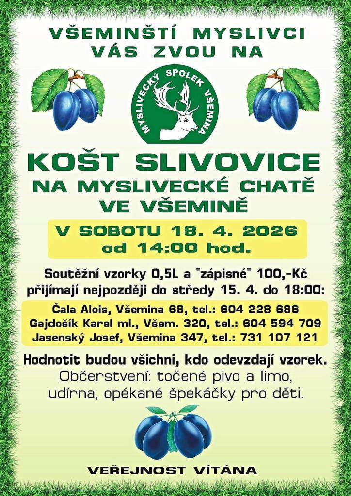 KOŠT SLIVOVICE, TOPENÁŘSTVÍ