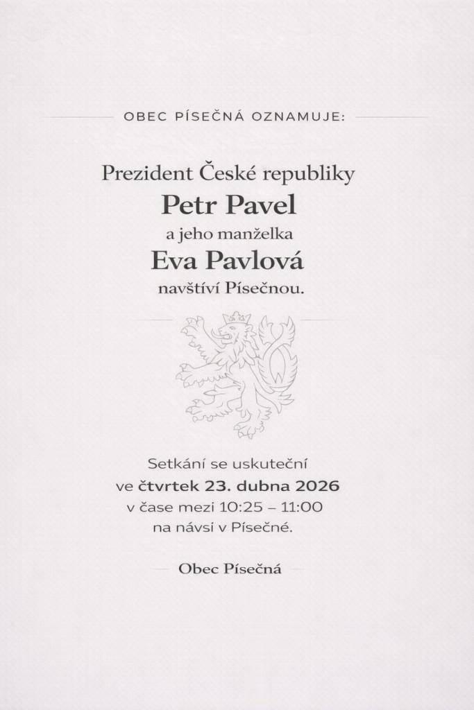 Návštěva prezidenta v Písečné