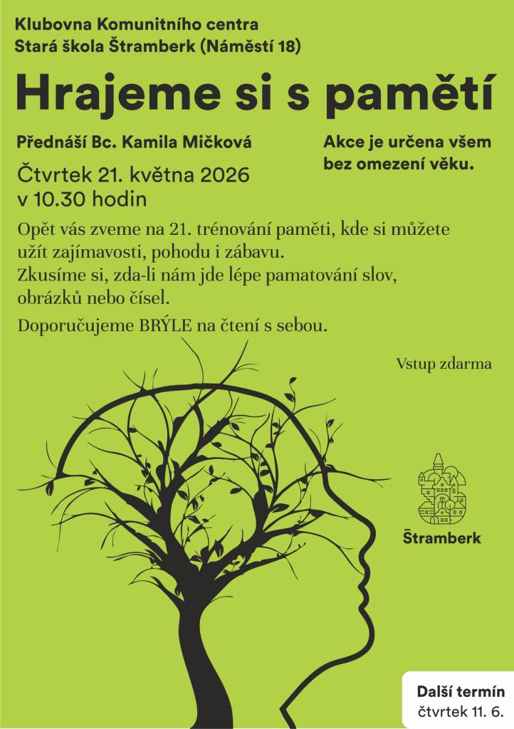 Přednáší Bc. Kamila Mičková.    Vstup zdarma.