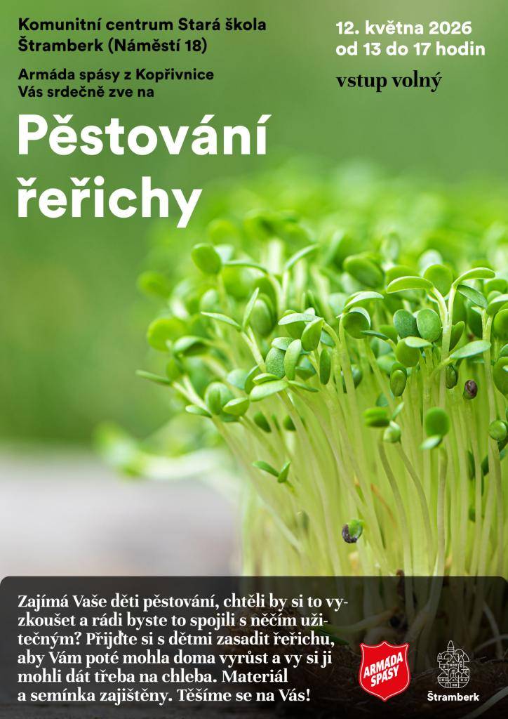 Vstup volný.    Materiál a semínka zajištěny.